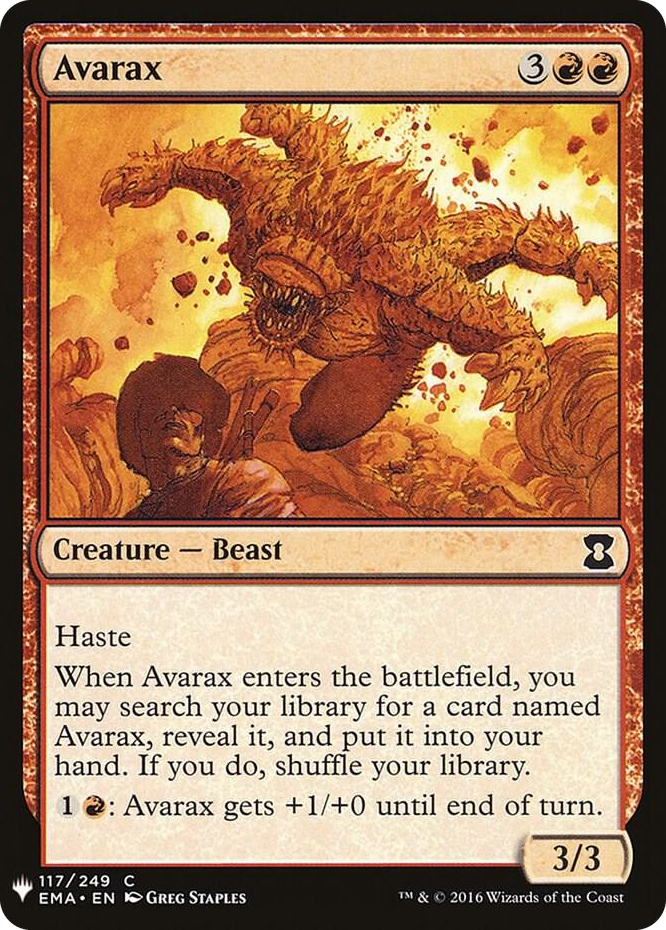 0117 Avarax C The List Reprints