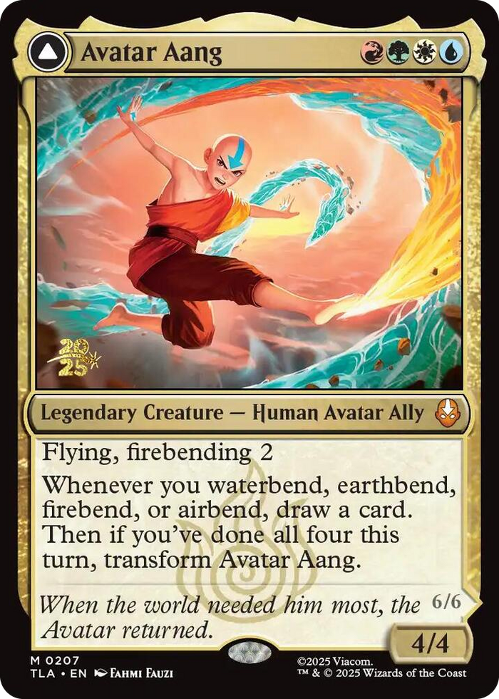 Avatar Aang #207 M - Prerelease Cards Pokemon card
