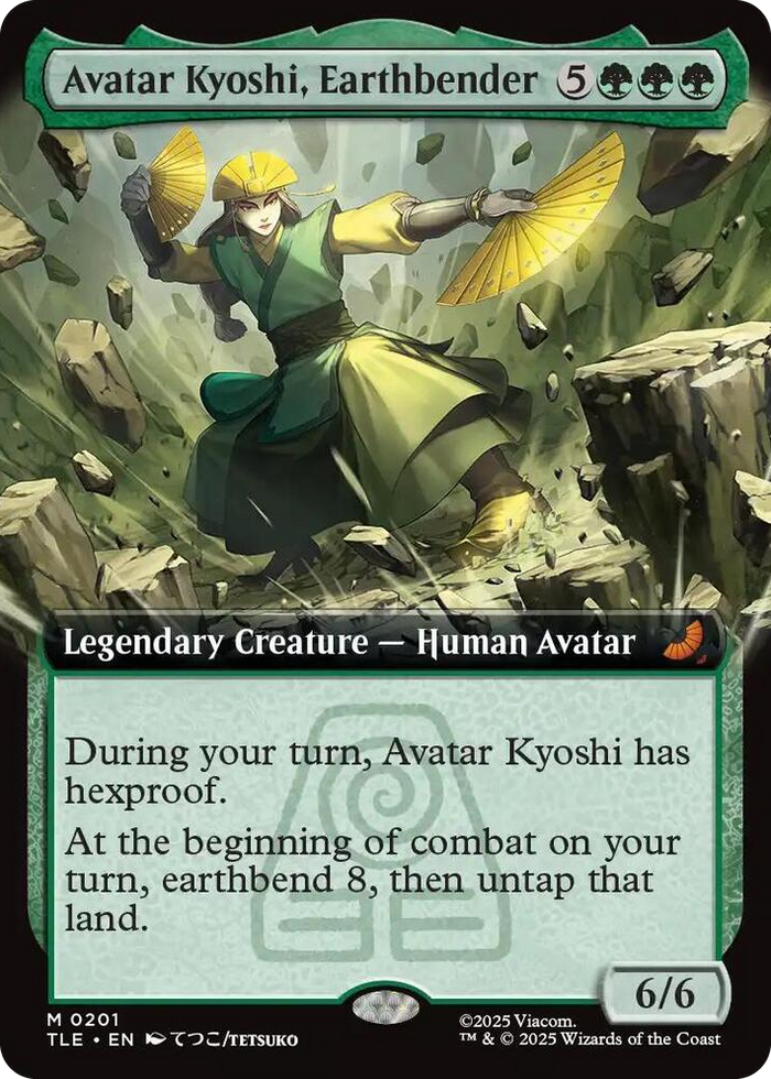 Avatar Kyoshi, Earthbender (Extended Art) #201 M - The Last Airbender: Eternal-Legal Pokemon card