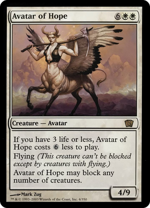 0004 Avatar of Hope (8th Edition) R Oversize Cards