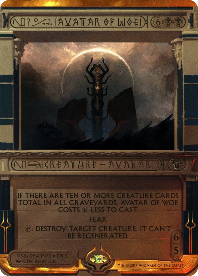 Avatar of Woe #38 M - Masterpiece Series: Amonkhet Invocations Pokemon card