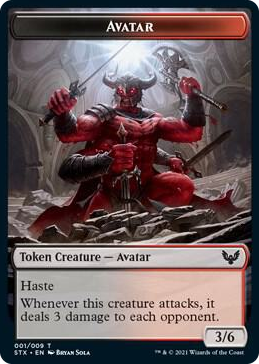 0001 Avatar Token T Strixhaven: School of Mages