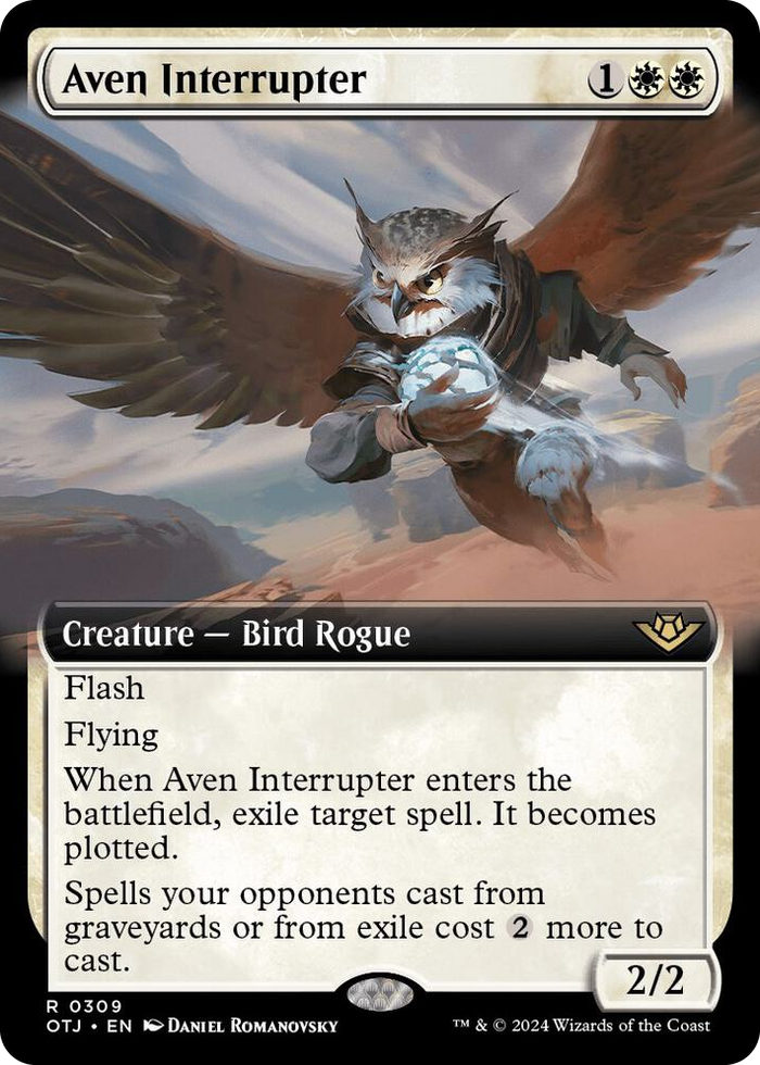 Aven Interrupter (Extended Art) #309 R - Outlaws of Thunder Junction Pokemon card