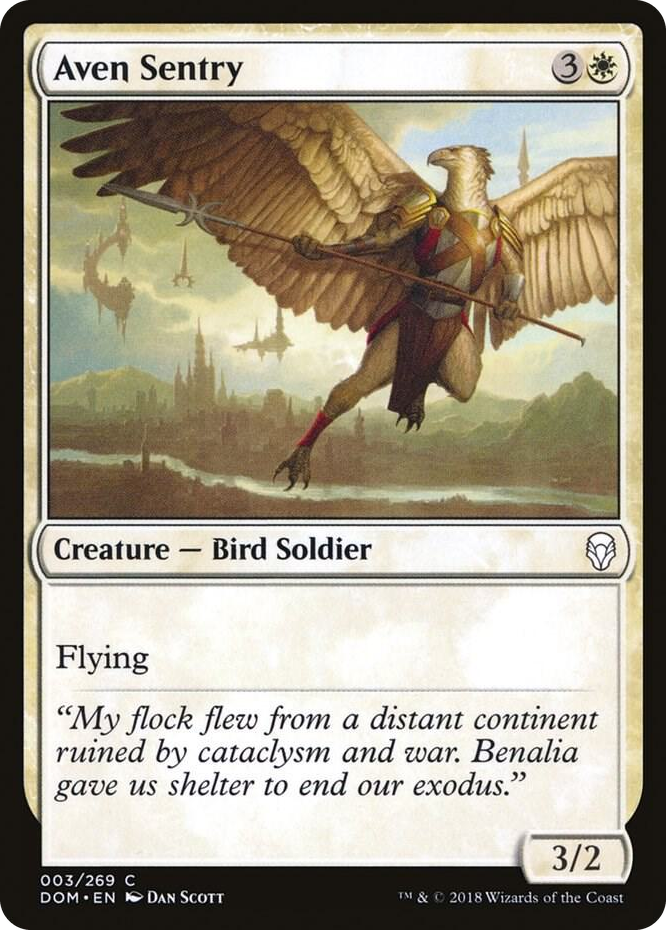 0003 Aven Sentry C Dominaria