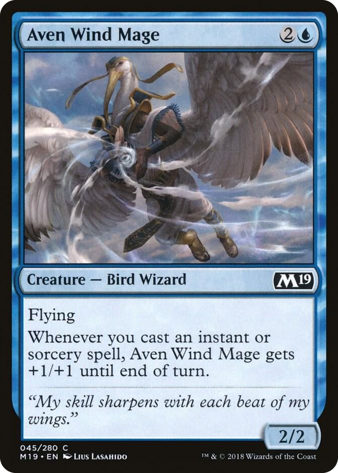 0045 Aven Wind Mage C Core Set 2019