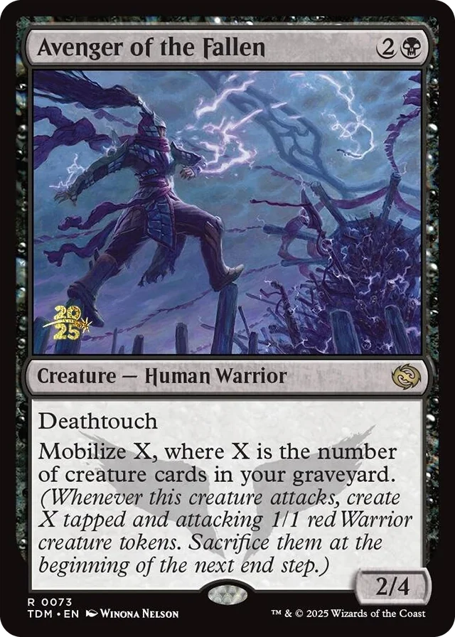 0073 Avenger of the Fallen R Prerelease Cards