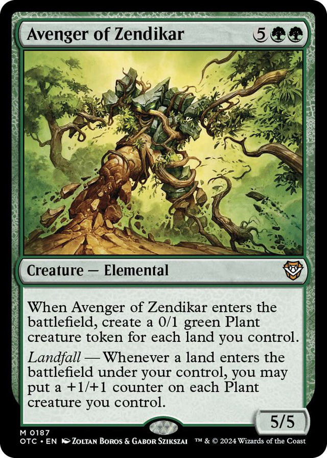 0187 Avenger of Zendikar M Commander: Outlaws of Thunder Junction