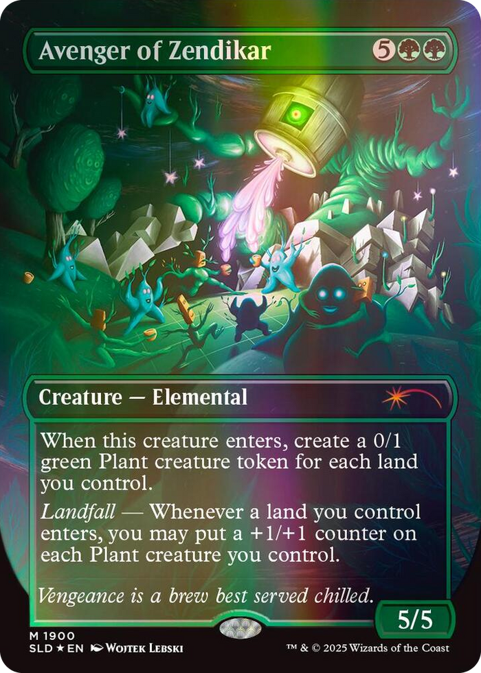 Avenger of Zendikar (Double Rainbow Foil) #1900 M - Secret Lair Drop Series Pokemon card