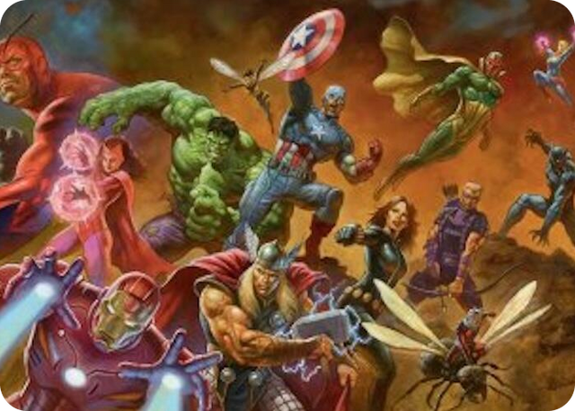 0001 Avengers Assemble! Art Card S Art Series: Marvel Super Heroes