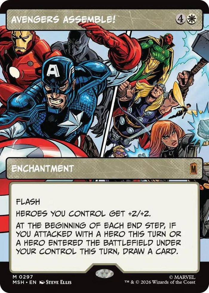 Avengers Assemble! (Borderless) (0297) #297 M - Marvel Super Heroes Pokemon card