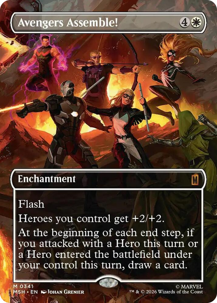 Avengers Assemble! (Borderless) (0341) #341 M - Marvel Super Heroes Pokemon card