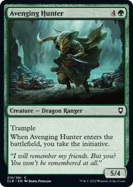 Avenging Hunter #215 C - Commander Legends: Battle for Baldur's Gate Pokemon card