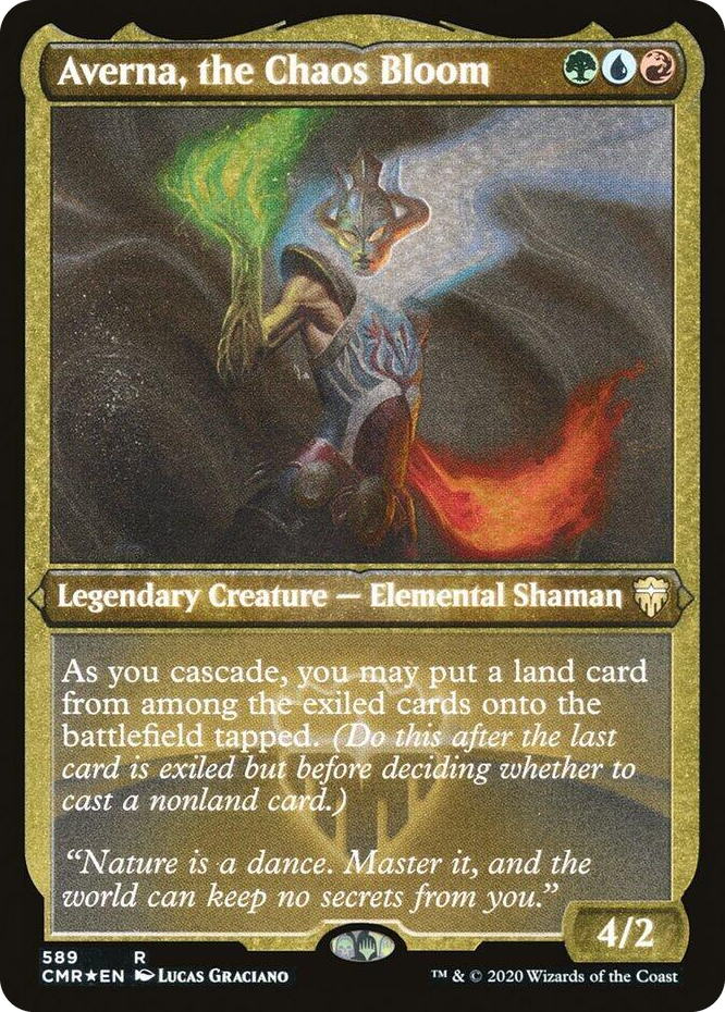 0589 Averna, the Chaos Bloom (Foil Etched) R Commander Legends
