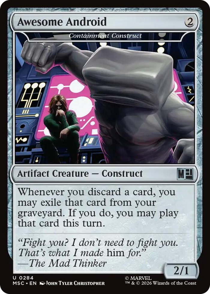 Awesome Android - Containment Construct (Surge Foil) #284 U - Commander: Marvel Super Heroes Pokemon card