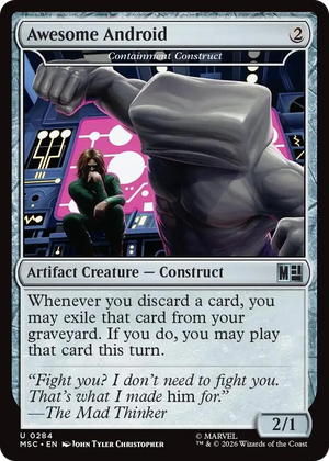 0284 Awesome Android - Containment Construct (Surge Foil) U Commander: Marvel Super Heroes