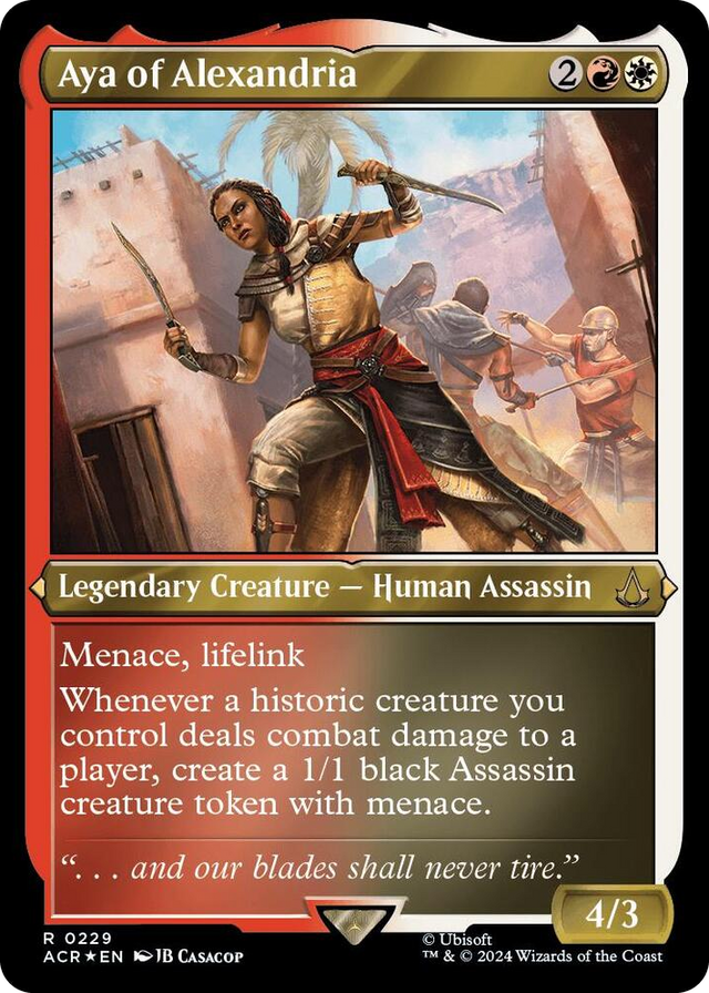 0229 Aya of Alexandria (Foil Etched) R Universes Beyond: Assassin's Creed