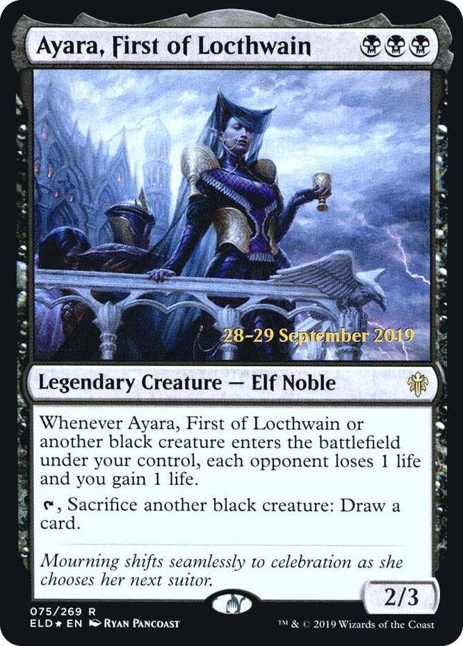 0075 Ayara, First of Locthwain R Prerelease Cards