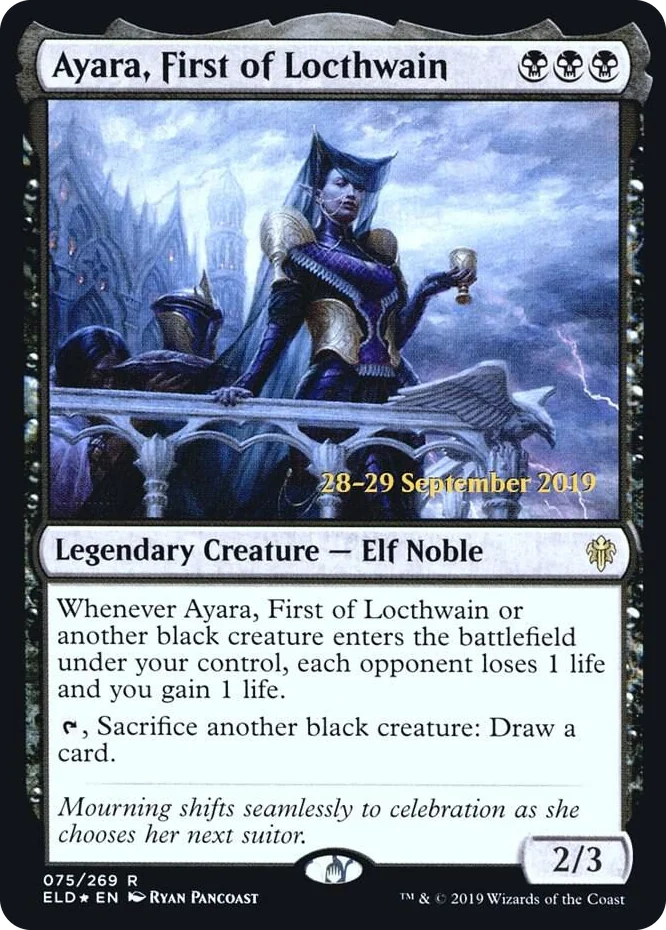 0075 Ayara, First of Locthwain R Prerelease Cards