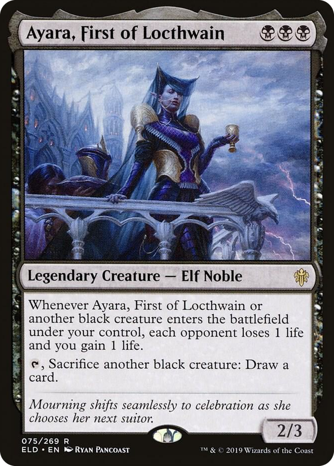 0075 Ayara, First of Locthwain R Throne of Eldraine