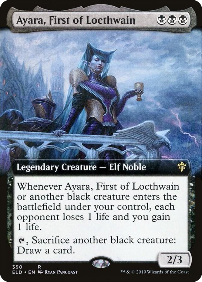 0350 Ayara, First of Locthwain (Extended Art) R Throne of Eldraine