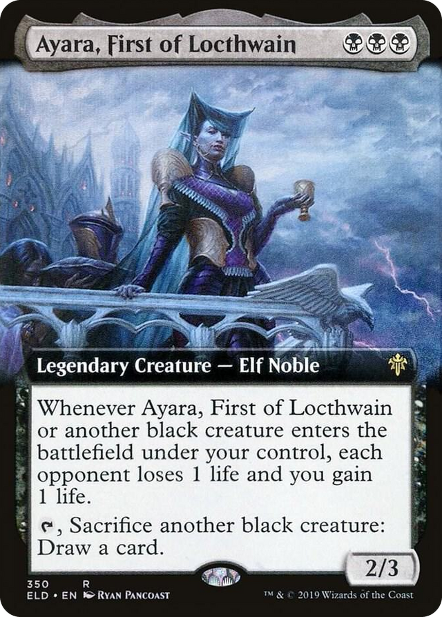 0350 Ayara, First of Locthwain (Extended Art) R Throne of Eldraine