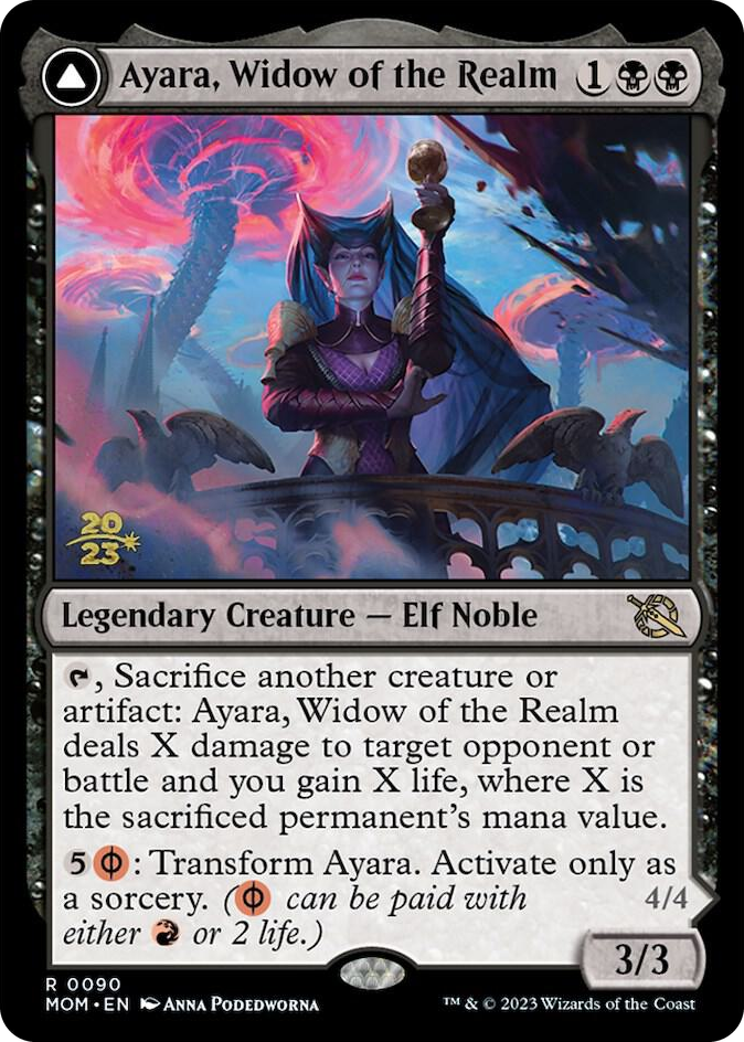 0090 Ayara, Widow of the Realm R Prerelease Cards