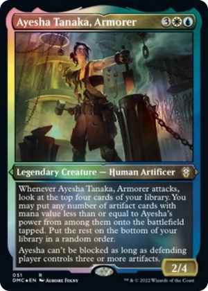 0051 Ayesha Tanaka, Armorer (Foil Etched) R Commander: Dominaria United