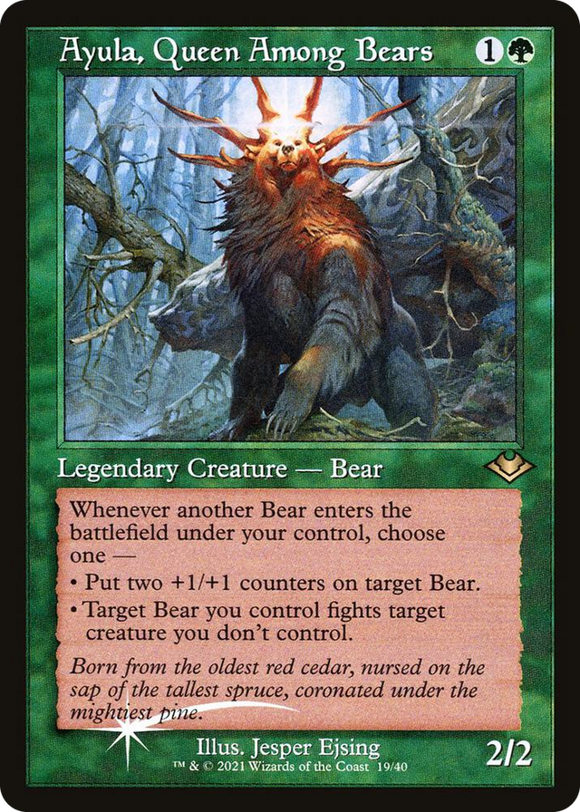 0019 Ayula, Queen Among Bears (Retro Frame) R Modern Horizons