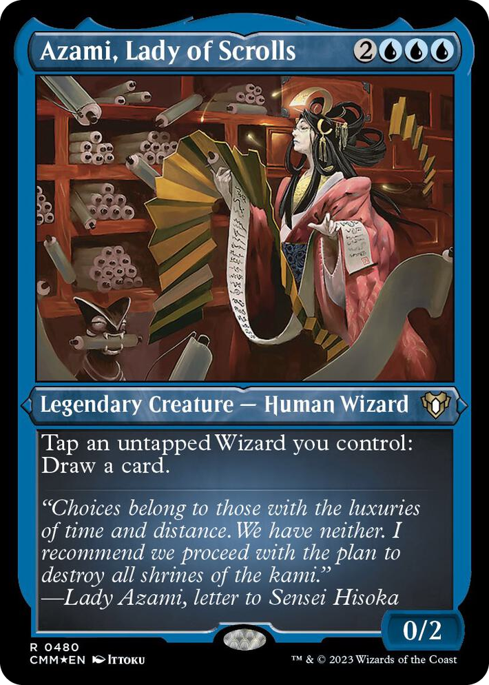 0480 Azami, Lady of Scrolls (Foil Etched) R Commander Masters