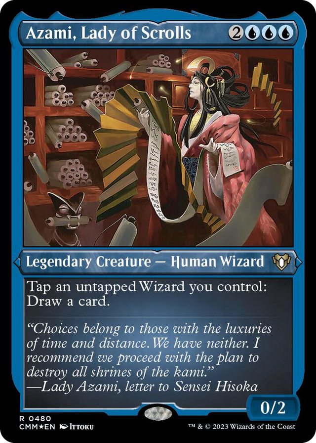 0480 Azami, Lady of Scrolls (Foil Etched) R Commander Masters