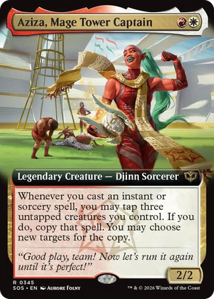 0345 Aziza, Mage Tower Captain (Extended Art) R Secrets of Strixhaven