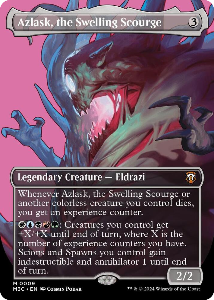 0009 Azlask, the Swelling Scourge (Borderless) M Commander: Modern Horizons 3