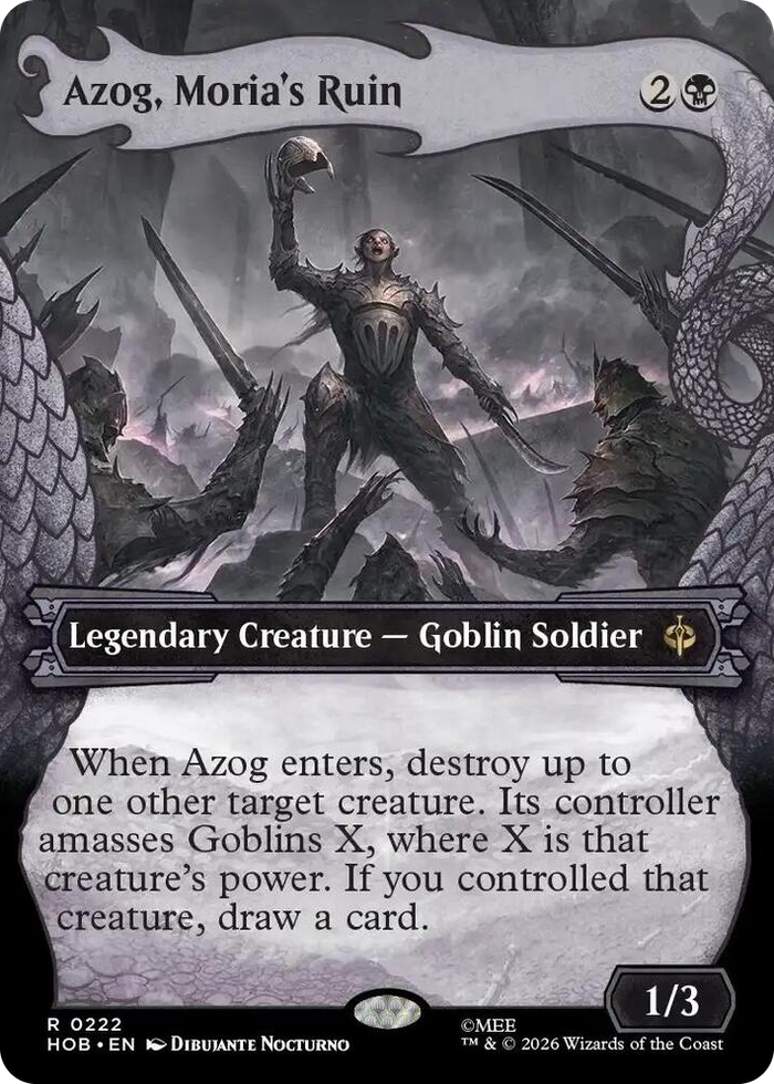 Azog, Moria's Ruin (Showcase) #222 R - The Hobbit Pokemon card