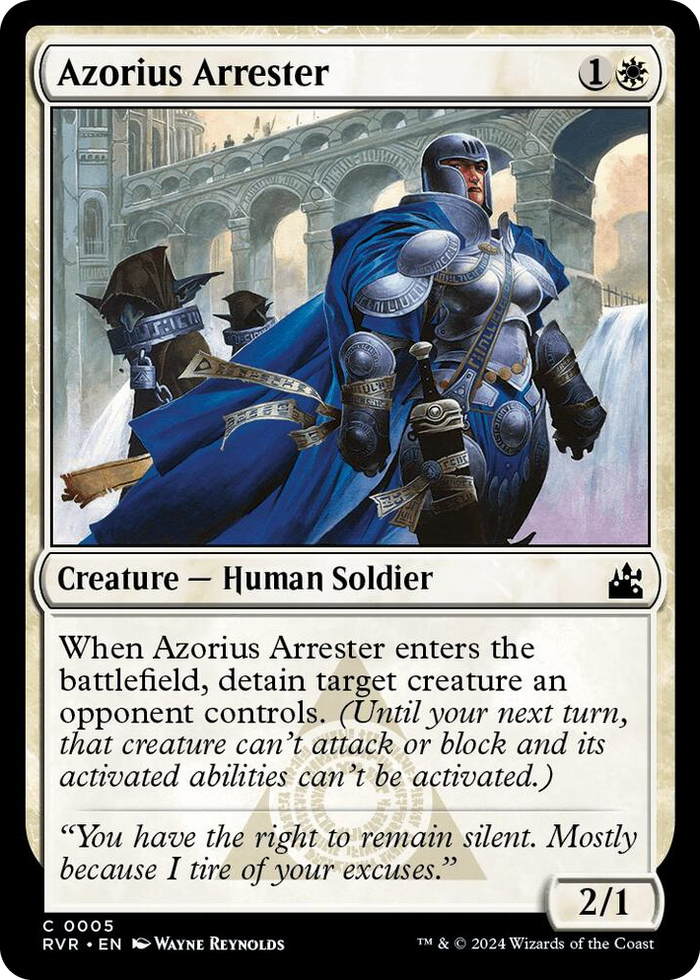 Azorius Arrester #5 C - Ravnica Remastered Pokemon card