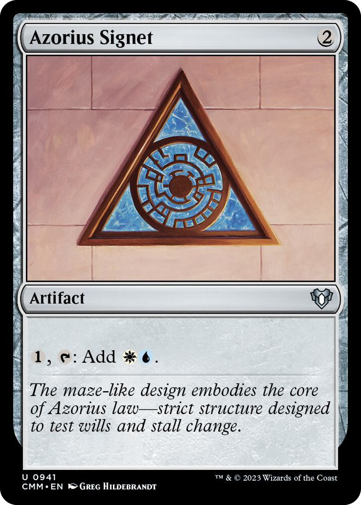 0941 Azorius Signet U Commander Masters