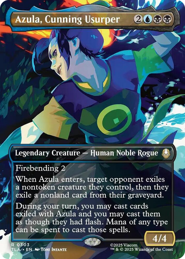 0303 Azula, Cunning Usurper (Borderless) R The Last Airbender