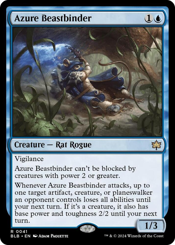 0041 Azure Beastbinder R Bloomburrow