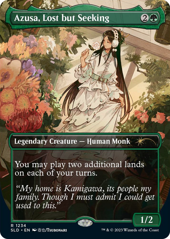 Azusa, Lost but Seeking #1234 R - Secret Lair Drop Series Pokemon card