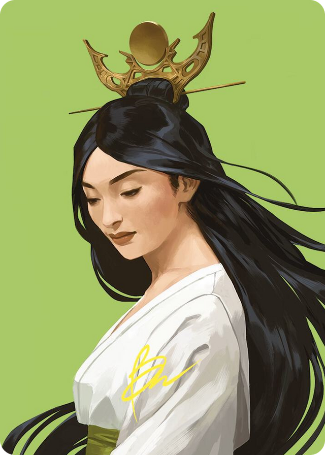 0056 Azusa, Lost but Seeking Art Card (Gold-Stamped Signature) S Art Series: Commander Masters