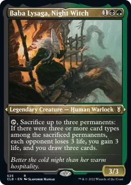 0525 Baba Lysaga, Night Witch (Foil Etched) R Commander Legends: Battle for Baldur's Gate
