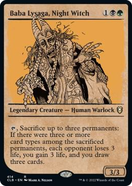 Baba Lysaga, Night Witch (Showcase) #414 R - Commander Legends: Battle for Baldur's Gate Pokemon card