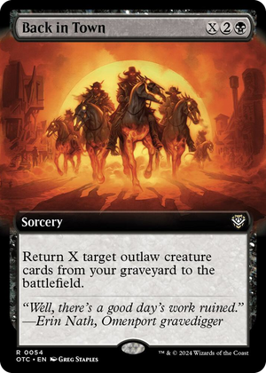 0054 Back in Town (Extended Art) R Commander: Outlaws of Thunder Junction
