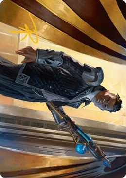 0001 Backup Agent Art Card (Gold-Stamped Signature) S Art Series: Streets of New Capenna