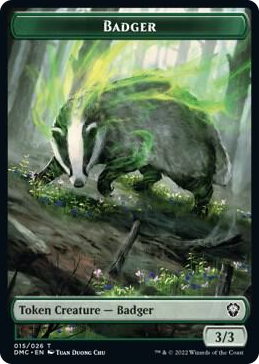 0015 Badger Token T Commander: Dominaria United