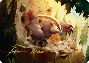 0012 Badgermole Art Card (Gold-Stamped Signature) S Art Series: Avatar: The Last Airbender