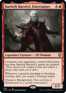 0655 Baeloth Barrityl, Entertainer M Commander Legends: Battle for Baldur's Gate