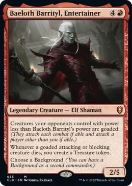 0655 Baeloth Barrityl, Entertainer M Commander Legends: Battle for Baldur's Gate
