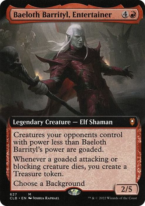 0627 Baeloth Barrityl, Entertainer (Extended Art) M Commander Legends: Battle for Baldur's Gate