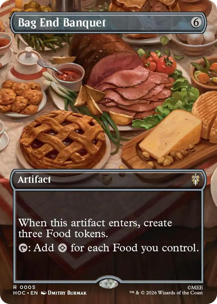Bag End Banquet (Borderless) #5 R - The Hobbit: Eternal-Legal Pokemon card