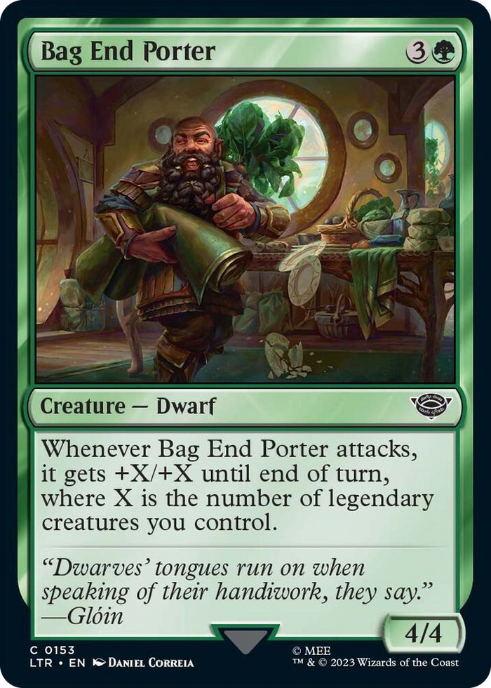 Bag End Porter #153 C - Universes Beyond: The Lord of the Rings: Tales of Middle-earth Pokemon card